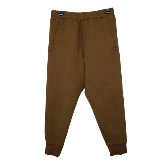 James Perse Camel Brown Cropped Twill Jogger Track Pants Womens - Picture 2 of 13